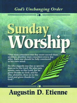 cover image of SUNDAY WORSHIP